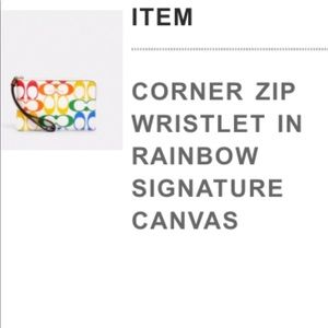 Coach Collection Pride Collection Wristlet